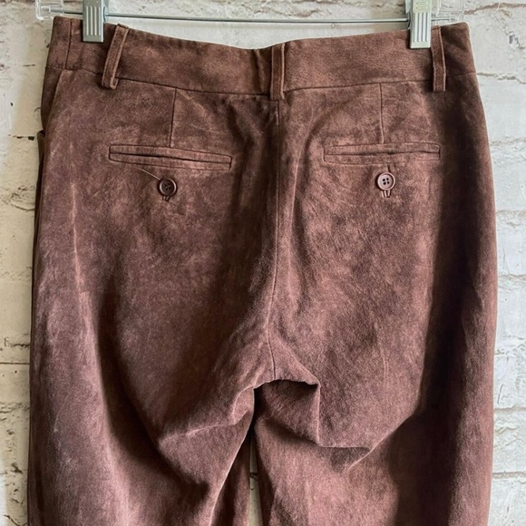 Moda International Genuine Leather Suede Flare Pants - Picture 5 of 6